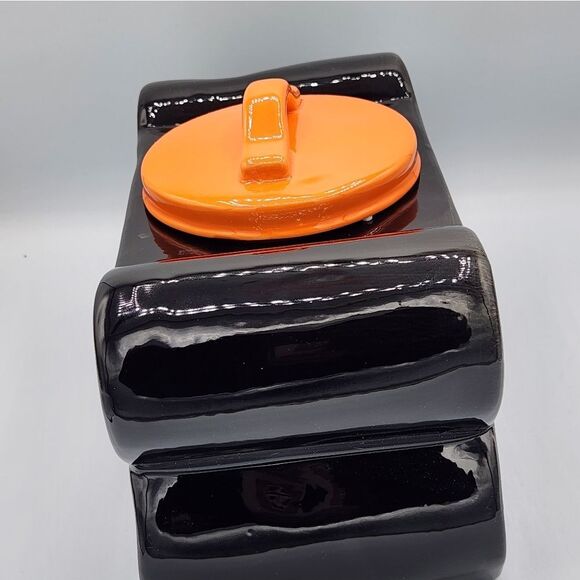 Rae Dunn Halloween TRICK FOR TREATS DOG bone shape treat jar - Picture 2 of 4